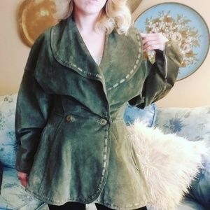 Alaia vintage green suede jacket